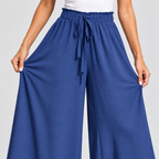 CÉLIANE — Pantalón Resort Élancé-Azul