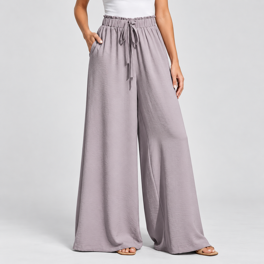 CÉLIANE — Pantalón Resort Élancé-Gris
