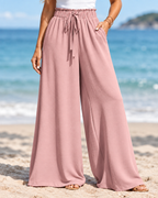 CÉLIANE — Pantalón Resort Élancé-Rosa