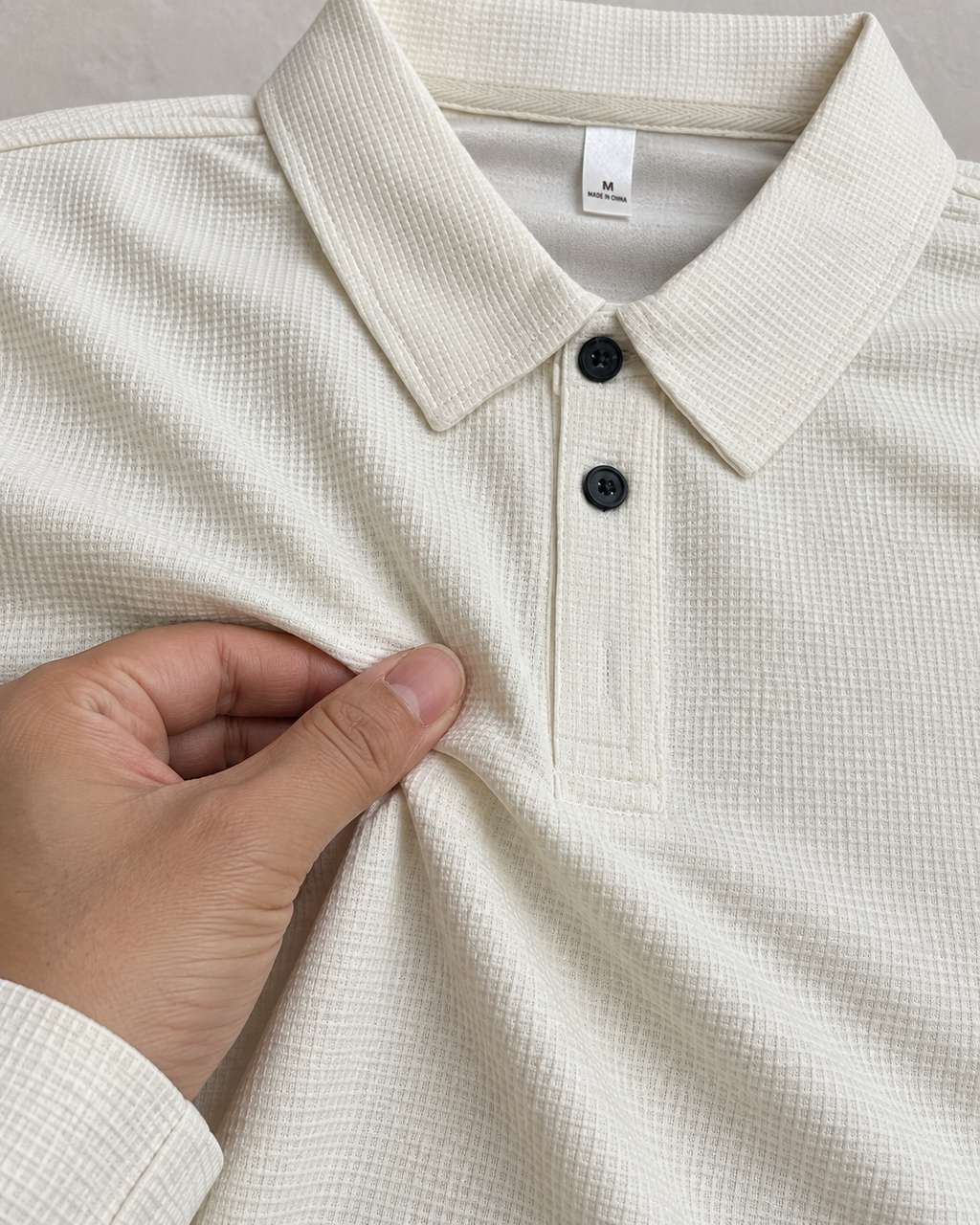 Lorenzo – Polo de Manga Larga-Beige