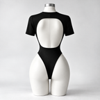 ÉVORA — Body Espalda Abierta-Negro