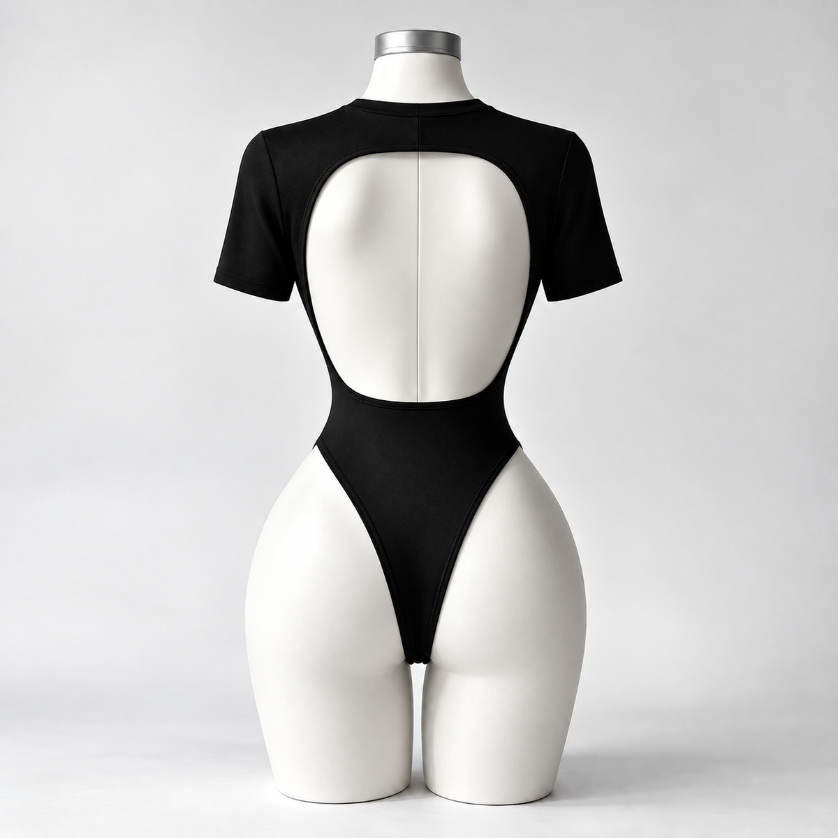 ÉVORA — Body Espalda Abierta-Negro