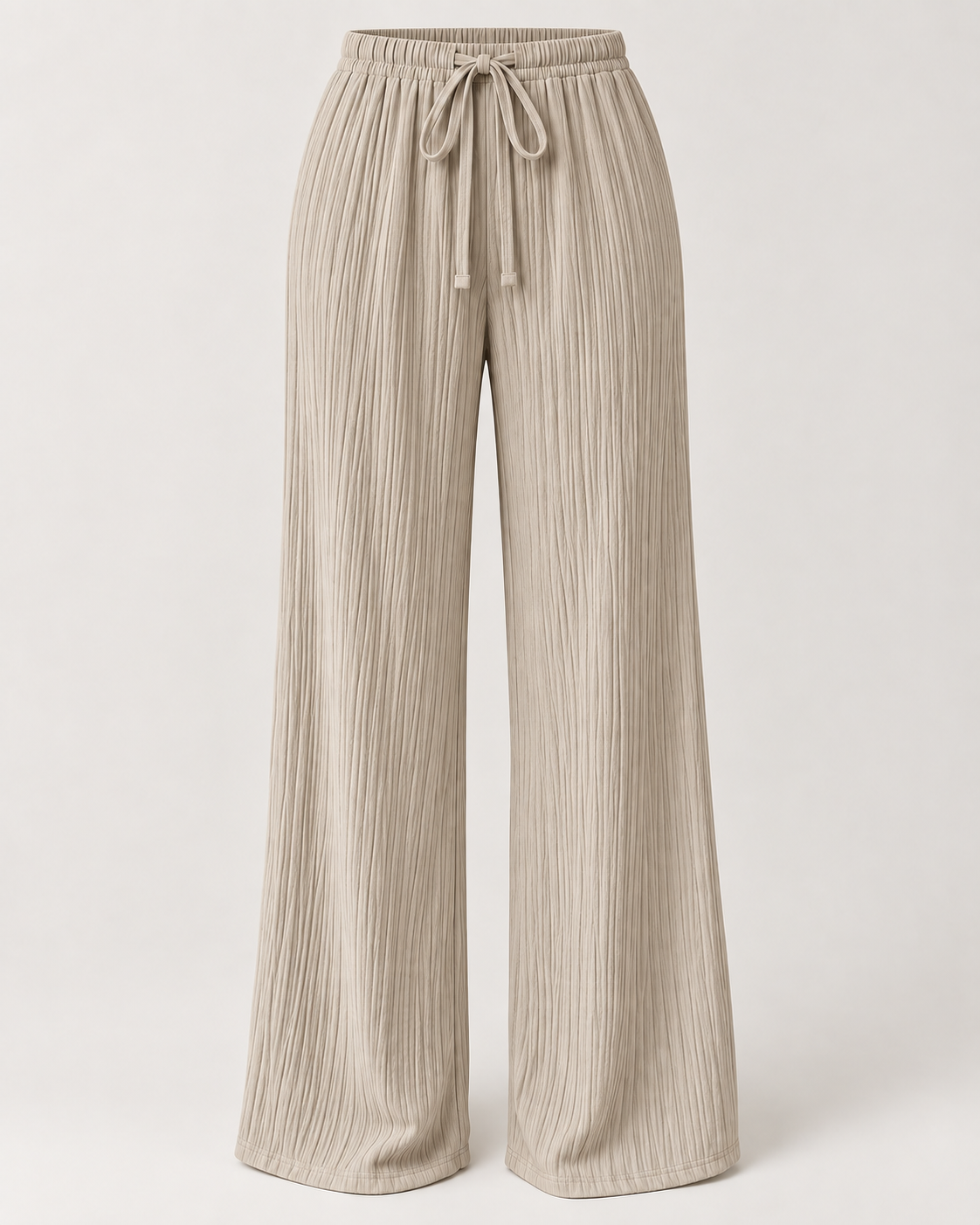 LÉONIE — Pantalón Palazzo Texturé-caqui