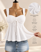 MIREVA — Top Peplum-Blanco