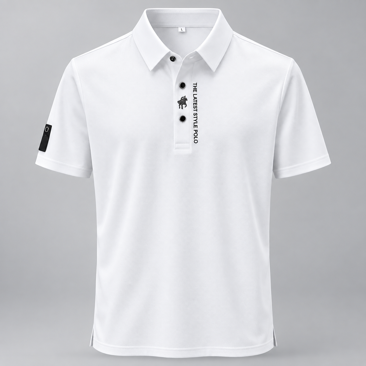 MONTHERO – Polo Premium de Manga Corta-Blanco