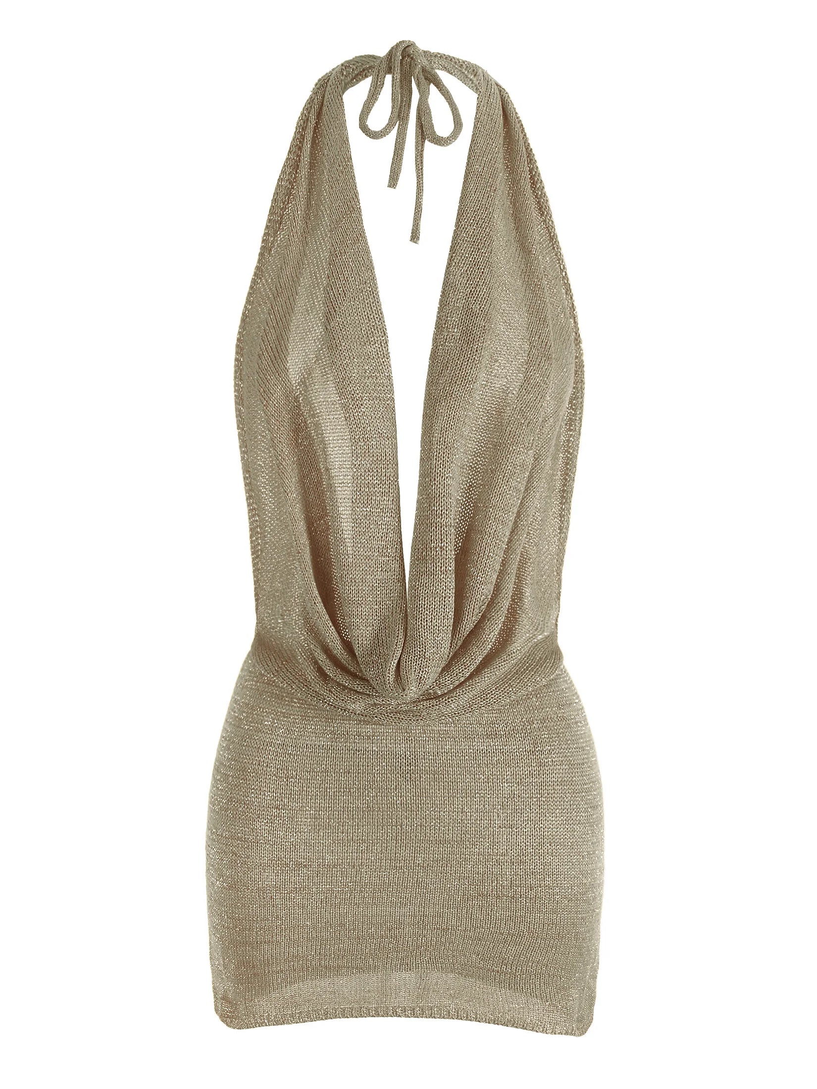 vestido elegante de mujer con escote en V