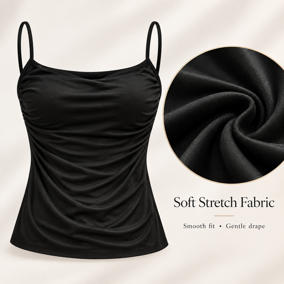 SÉLUNE — Top Minimal-Negro