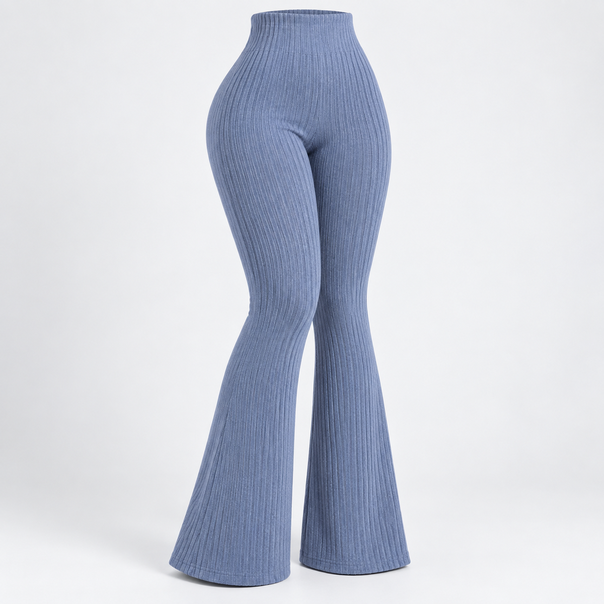SOLENNE — Pantalón Flare Sculpt-Azul