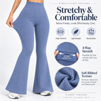 SOLENNE — Pantalón Flare Sculpt-Azul