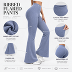 SOLENNE — Pantalón Flare Sculpt-Azul