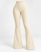 SOLENNE — Pantalón Flare Sculpt-Beige