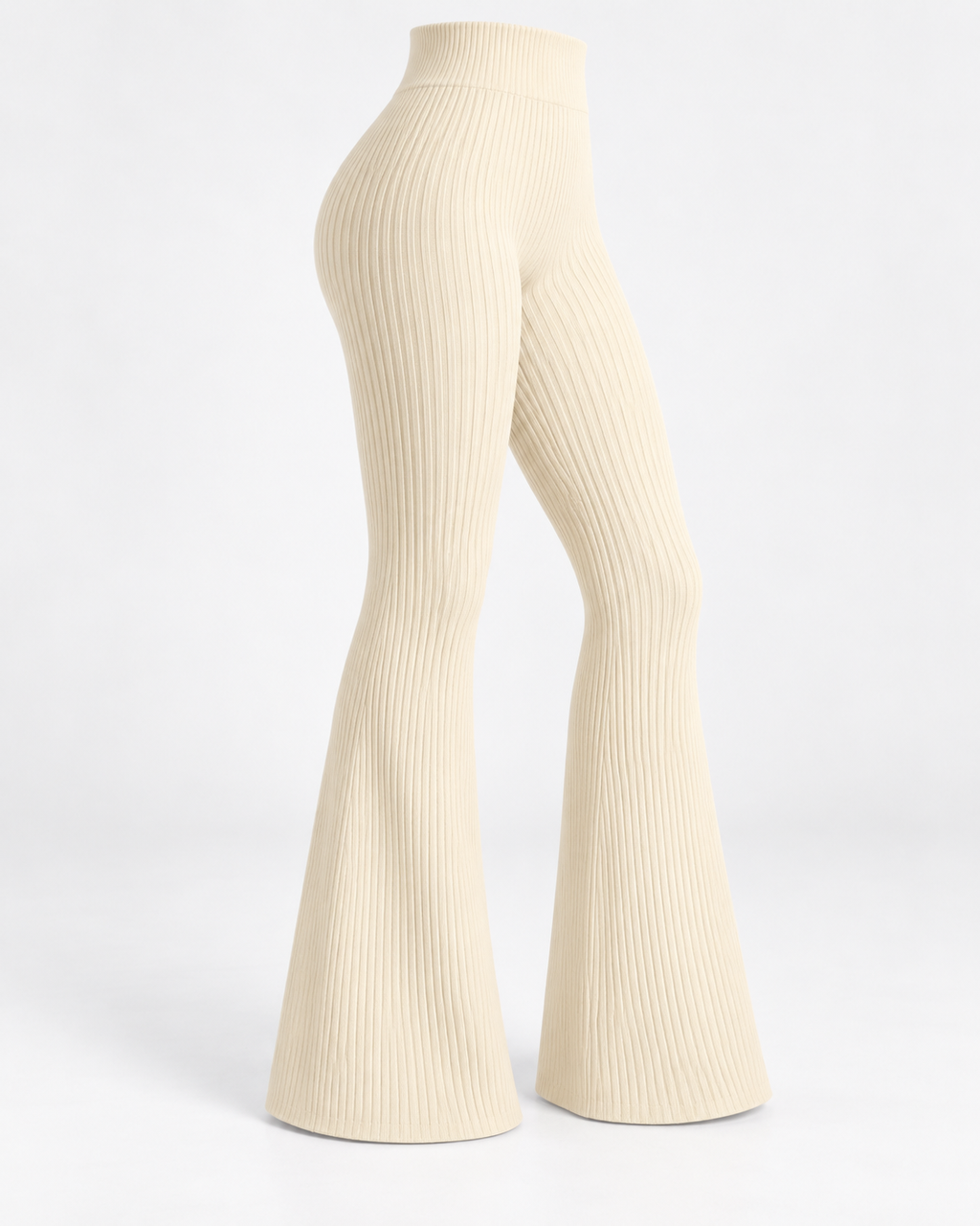 SOLENNE — Pantalón Flare Sculpt-Beige
