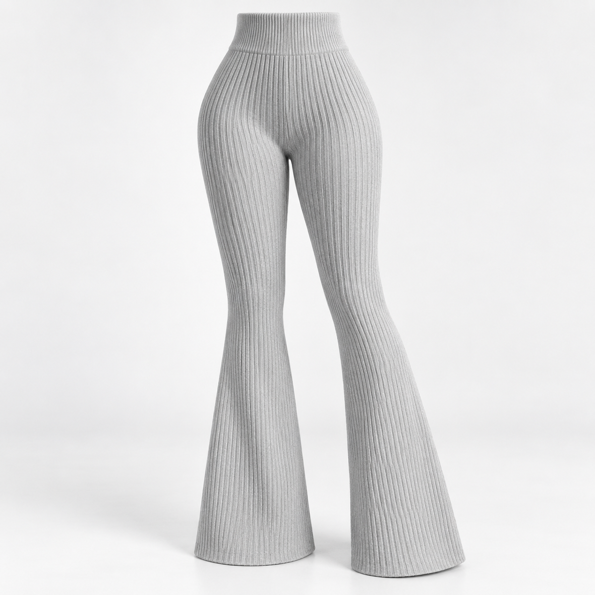SOLENNE — Pantalón Flare Sculpt-Gris
