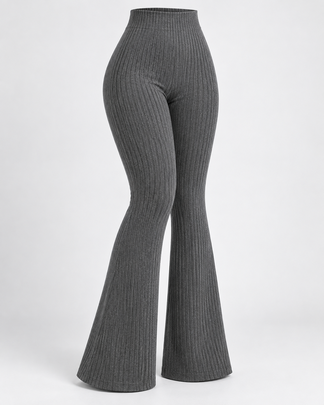 SOLENNE — Pantalón Flare Sculpt-Negro