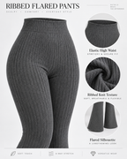 SOLENNE — Pantalón Flare Sculpt-Negro