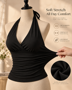 VESPERA — Top Halter-Negro