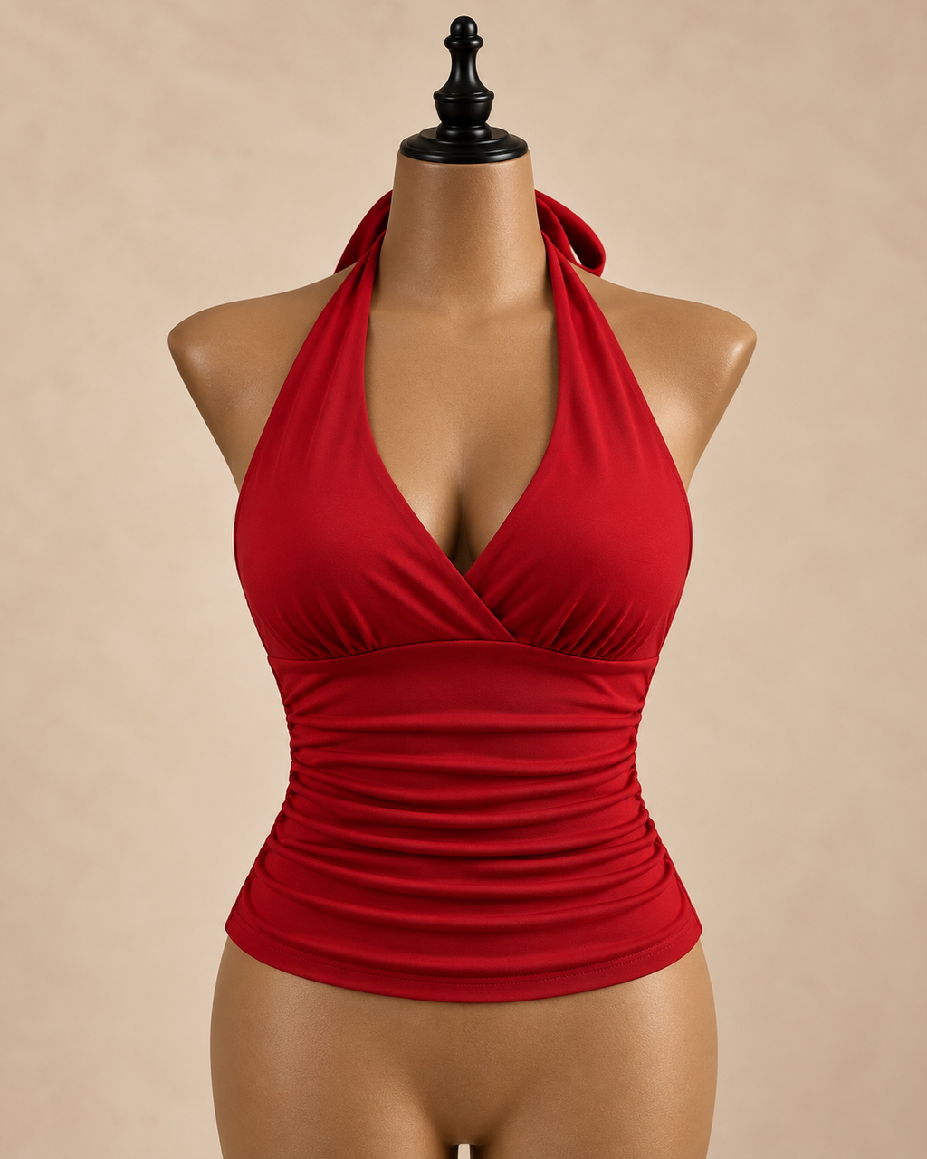 VESPERA — Top Halter-Rojo