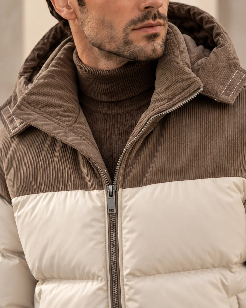 Cappotto Valdieri Uomo-Beige