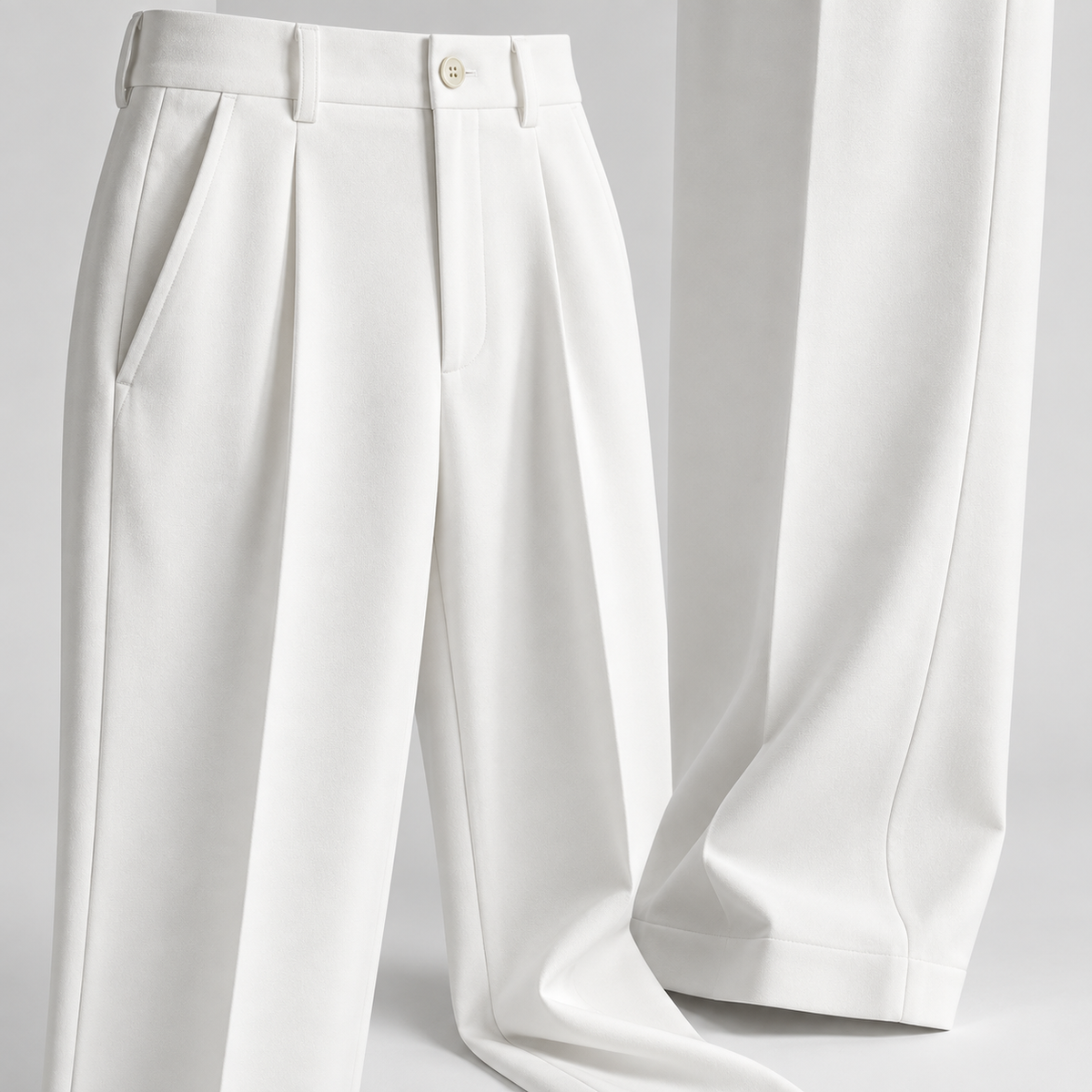 VARESCO – PANTALÓN RECTO SMART CASUAL-Blanco