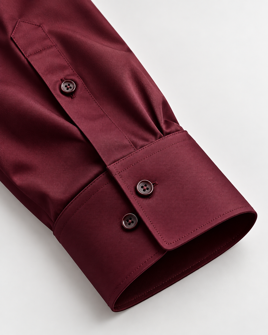 BELVARYN – Camisa Formal Ligera de Manga Larga-Rojo