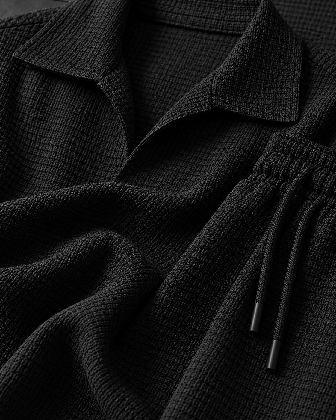 VARENO — Conjunto Relaxed de Algodón-Negro