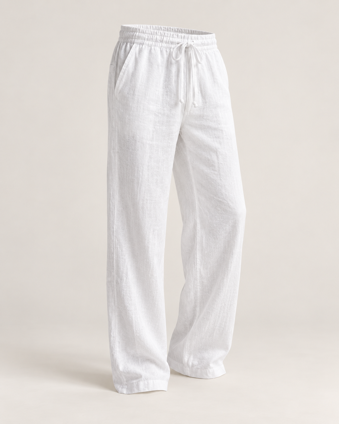 Pantalón de Lino Riviera-Blanco