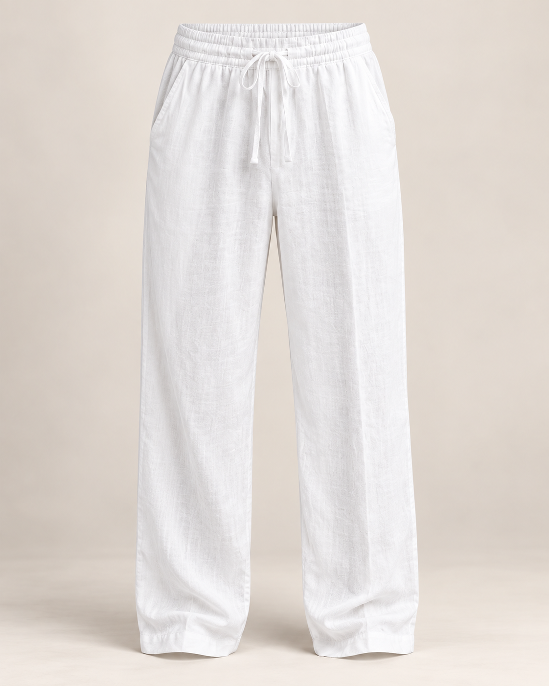 Pantalón de Lino Riviera-Blanco