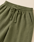 Pantalón de Lino Riviera-Verde Militar