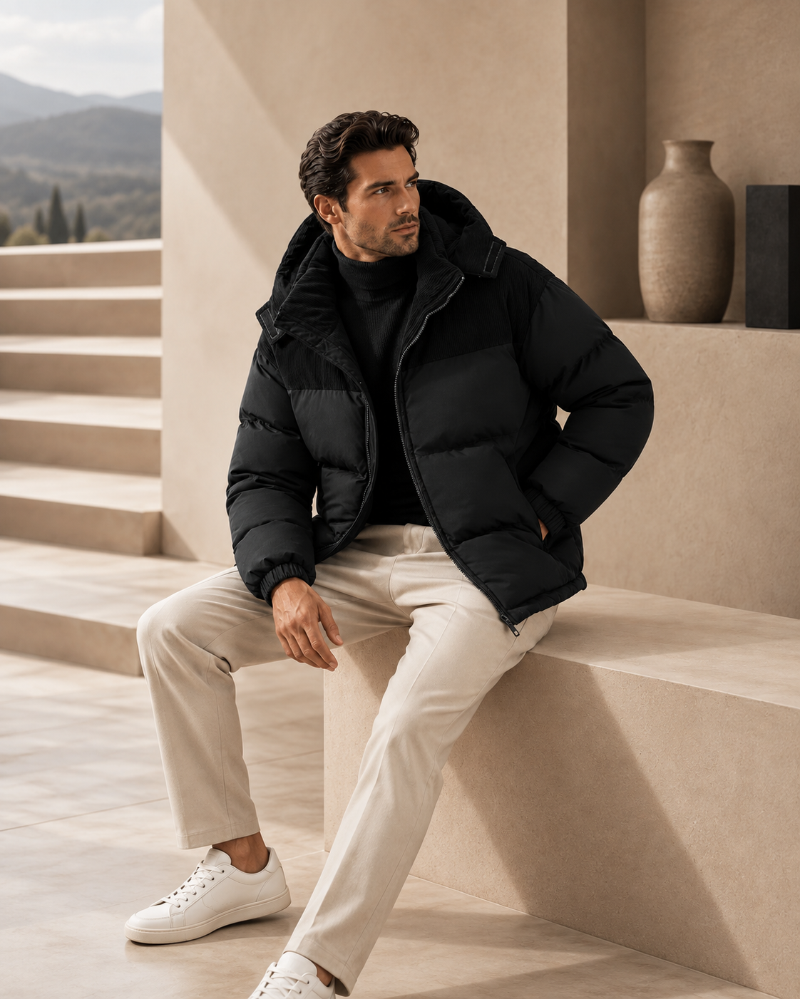 Cappotto Valdieri Uomo-Negro