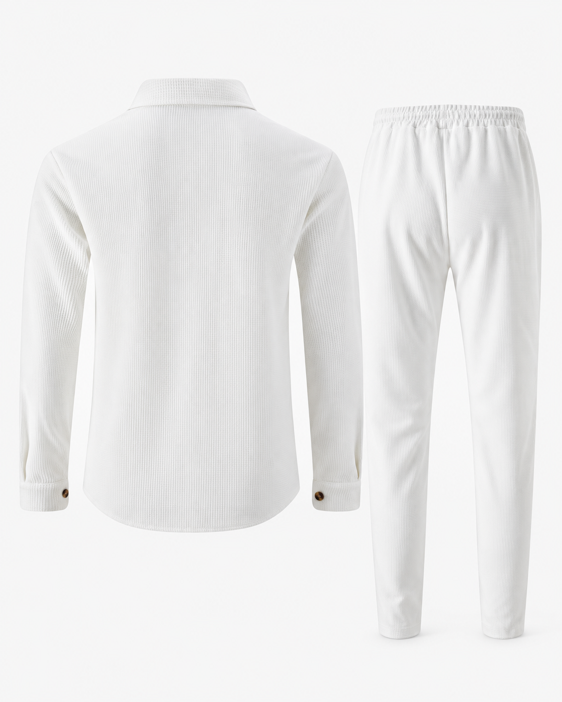CAVERI — Conjunto de Camisa Estructurada-Blanco