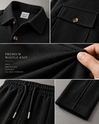 CAVERI — Conjunto de Camisa Estructurada-Negro