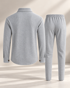 CAVERI — Conjunto de Camisa Estructurada-Gris