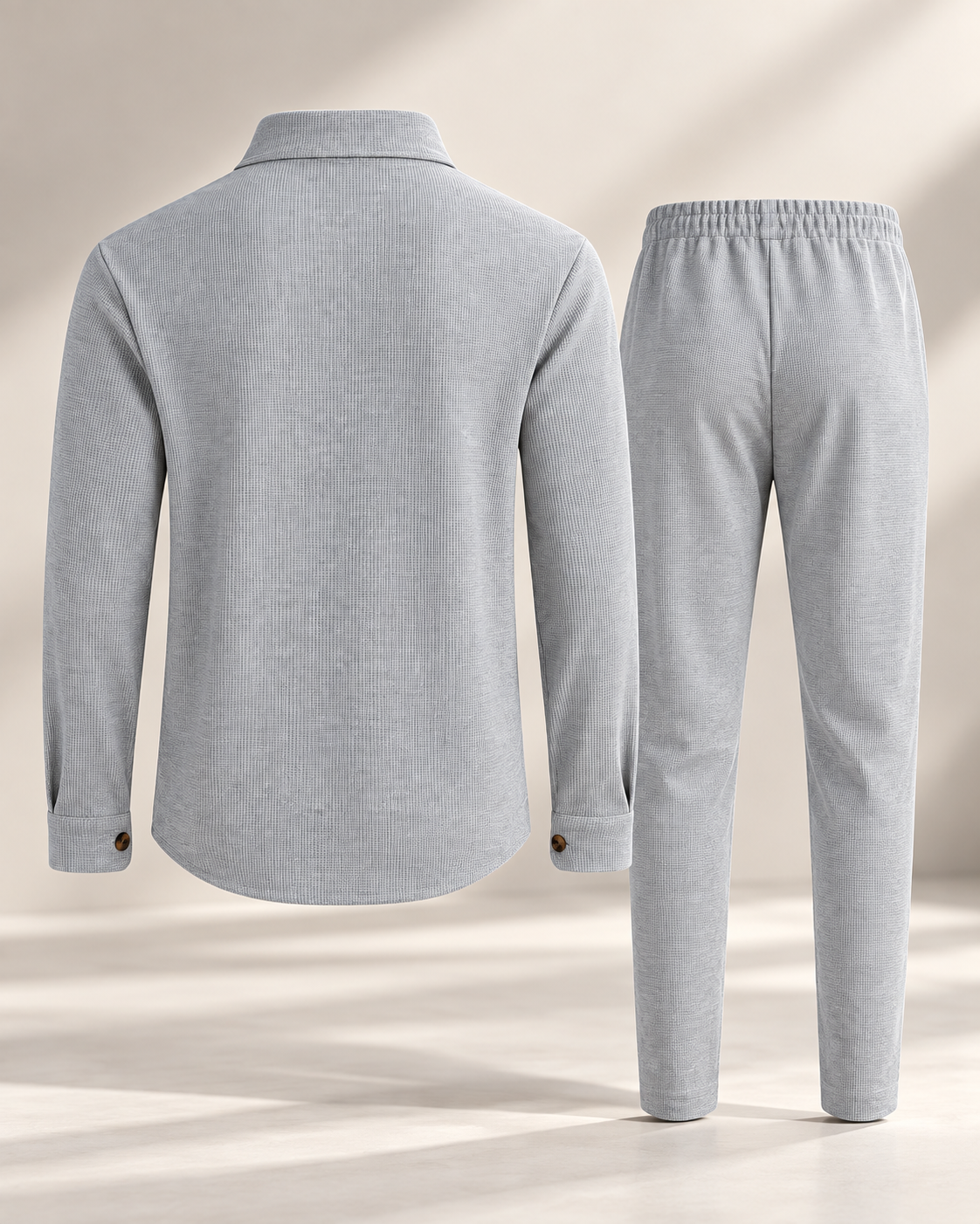 CAVERI — Conjunto de Camisa Estructurada-Gris